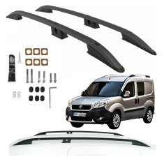 CAN Strešne nosilce Fiat Doblo od leta 2010 L2 Maxi dolge dolge črne barve