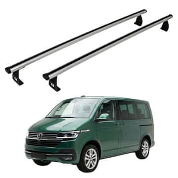 Strešni nosilec za Volkswagen Transporter T5/T6 2003-2023 srebrn, 2 droga