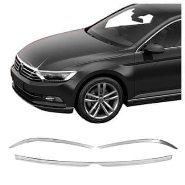 Kromirane okrasne letve pokrova motorja iz nerjavečega jekla za Volkswagen Passat B8 2015-19