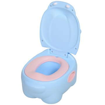 HOMCOM Kahlica za otroke 6 Mesecev-48 mesecev protidrsna modri povodni konj (40x30x23cm)