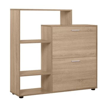 HOMCOM Omara in stojalo za čevlje moderno elegantno oblikovanje prihranek prostora 20 parov za vhod iz lesa 101, 5 x 25, 5 x 98 cm