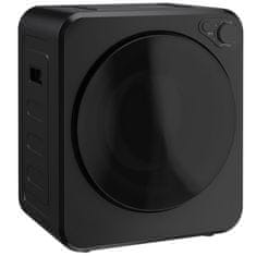 HOMCOM Mini prenosni sušilnik 2.5 kg, 5 programov, 800/400 w kompaktni sušilnik, sprednje polnjenje, do 60Celsius, naložljiv/stenski/samostoječ, boben iz nerjavečega jekla, stanovanje, črna