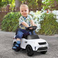 AIYAPLAY 2 V 1 licenca land Rover avto električno za otroke 6V, vozilo za jahanje za otroke z glasbo, USB IN MP3, hitrost 3km/h, starost 18 Mesecev-5 let, bela