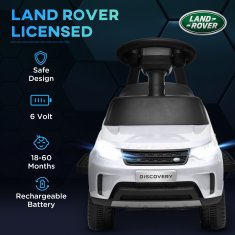 AIYAPLAY 2 V 1 licenca land Rover avto električno za otroke 6V, vozilo za jahanje za otroke z glasbo, USB IN MP3, hitrost 3km/h, starost 18 Mesecev-5 let, bela