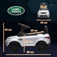 AIYAPLAY 2 V 1 licenca land Rover avto električno za otroke 6V, vozilo za jahanje za otroke z glasbo, USB IN MP3, hitrost 3km/h, starost 18 Mesecev-5 let, bela
