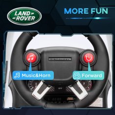 AIYAPLAY 2 V 1 licenca land Rover avto električno za otroke 6V, vozilo za jahanje za otroke z glasbo, USB IN MP3, hitrost 3km/h, starost 18 Mesecev-5 let, bela