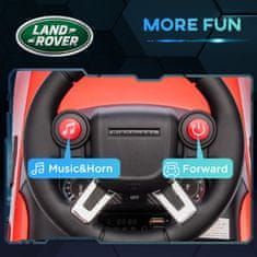 AIYAPLAY 2 V 1 električni avto za otroke 6V z licenco land rover, električni avto za otroke z glasbo, USB in MP3, hitrost 3Km/H, starost 18 Mesecev-5 let, 65x43x40 cm, rdeča