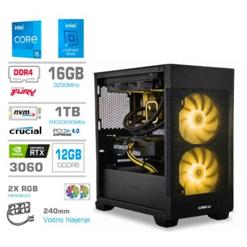 MEGA MT S7X računalnik, Intel Core i5-14400F, 16GB, SSD1TB, RTX3060, FreeDOS