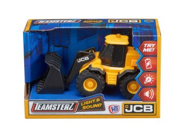 Northix Jcb nakladalec na kolesih s svetlobo in zvokom, 15 cm