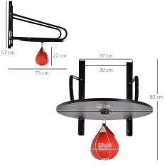 HOMCOM Set boks hitra hruška z platformo namestitev na steno, črpalka, pribor vključeni, 60 x 73 x 80 cm