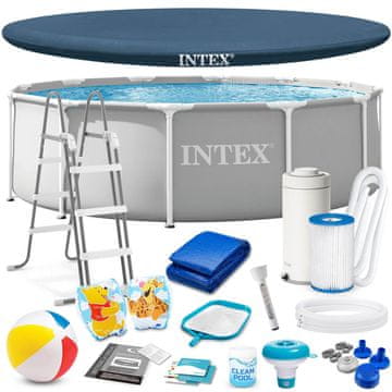 Northix Vrtni bazen z okvirjem 366 x 99 cm 17 v 1 INTEX 26716ND