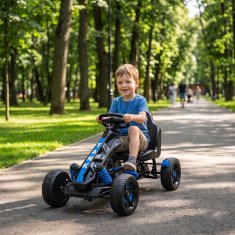 AIYAPLAY Poganjalni go kart za otroke 3-6 let, 50 kg nosilnost, poganjalno vozilo za otroke z prestavo, naprej, nazaj, držalom za kozarce in kolesi iz protizdrsne EVA, moder