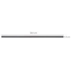 HOMCOM 183 Cm/6 FT komplet drsna vrata 100 kg max iz karbonskega jekla, komplet za drsna vrata s tirnico, 2 kavlji, 2 zapor vrat, 2 talni zapor, 2 set vijakov in sornikov
