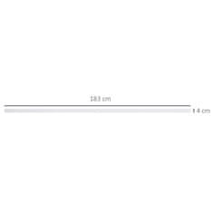 HOMCOM 183Cm/6FT komplet za drsna vrata nosilnost 100Kg, tir za drsna vrata s kolesci in okovjem vključenim, bel