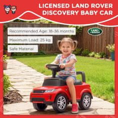 AIYAPLAY Macchina primi passi per bambini licenza land Rover discovery s clacson in spazio portaoggetti, auto per bambini v PP in acciaio, 65.5x28x42 cm, rosso