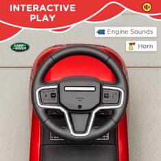 AIYAPLAY Macchina primi passi per bambini licenza land Rover discovery s clacson in spazio portaoggetti, auto per bambini v PP in acciaio, 65.5x28x42 cm, rosso