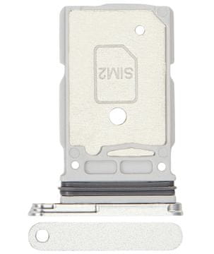 Držalo za dvojno SIM kartico za Samsung Galaxy S25 Ultra S938, srebrno