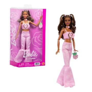 Barbie Barbie Deluxe punčka v obleki z zvezdastim potiskom iz džinsa