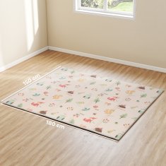 AIYAPLAY Preproga za otroke 0-3 let s številkami in črkami in vodoodporno površino, preproga za plazenje iz XPE in PE, 180x150x1 cm, večbarvna