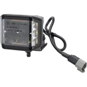 Kramp LED delovna svetilka, kvadratna 70W 8400lm 12/24V, bela/oranžna, 97x77x75 mm razpršena svetloba z Deutsch vtičem, 10 LED