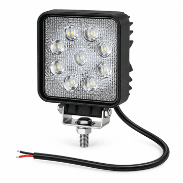 Kramp LED delovna svetilka, kvadratna, 27 W 1800 lm 10/30 V razpršena svetloba 9 LED