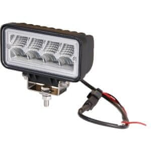 Kramp LED delovna svetilka, 12 W 1136 lm pravokotna, 9/36 V z 2-polnim vtičem Deutsch, difuzna svetloba 8 LED