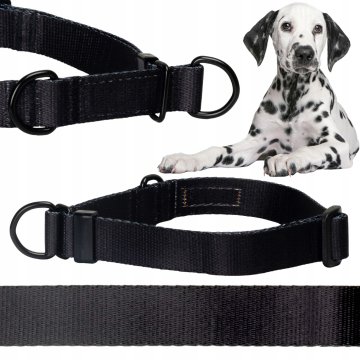 Ovratnica HALF-CHOKE za psa pasme vlečnega terierja 26-34 cm BLACK YORK