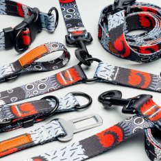 Ovratnica SOLID s pol-davilko za majhnega psa ali mladička 20-27 cm GRAY