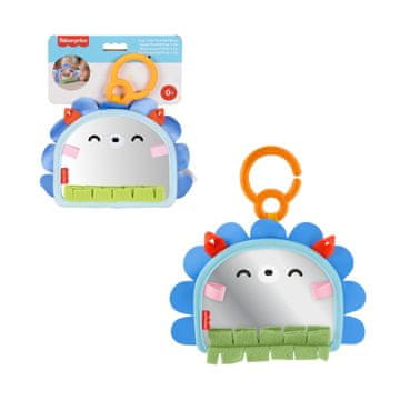 Fisher-Price Ogledalo za dojenčka v obliki ježka s senzoričnimi oznakami za čas na trebuščku