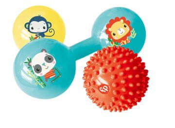Fisher-Price Senzorični komplet aktivnosti za dojenčke, 3 žogice, teksturirane, 3 m+