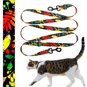 SPREHODNI POVODEC nastavljiv do 300 cm 's CAT ČRN z listi