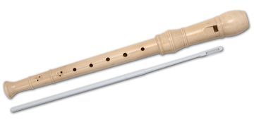 Northix Baročna sopranska flavta lesena 28 not 32 cm