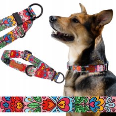 Ovratnica s pol-davilko za pse, jazbečarje, mopse, bostone, 26-34 cm, , BARVITA