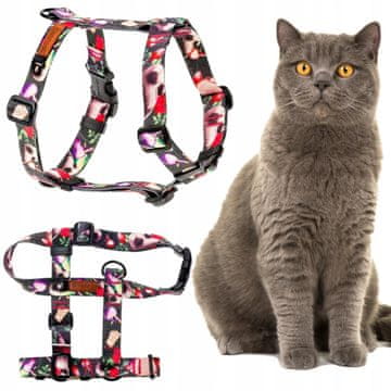 Nastavljiv oprsnik GUARD HARNESS za mačko na prostem halloween