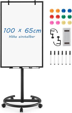 slomart FANTASK mobilni flipchart/whiteboard na kolesih, 100x65cm, magnetni
