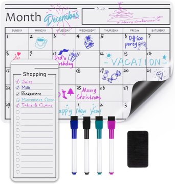 Amazon Amazon Basics Magnetna Whiteboard Folija, Koledar, 30,5x43,2 cm