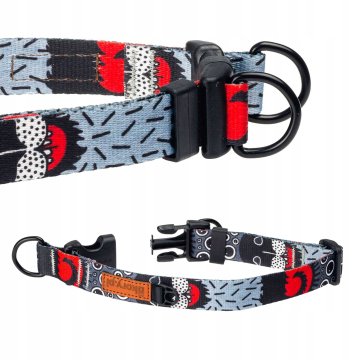 TRPEŽNA OVRTNICA z dvojnim zaklepom za srednje velike pse M 20 mm DEVIL design