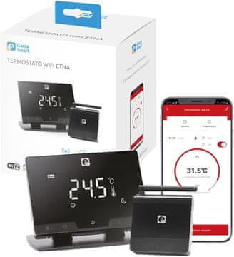 slomart GARZA WLAN Smart Thermostat ETNA - programirljiv, na dotik, z APP upravljanjem, črn