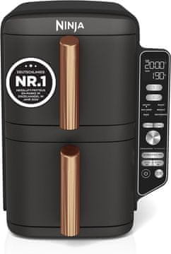 Ninja Ninja Double Stack XL Friteza na Vrući Zrak, 9,5L, 6-u-1, Crna/Bakrena