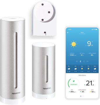 Netatmo Netatmo Pametna vremenska postaja z nosilcem - WLAN, notranji/zunanj. senzor