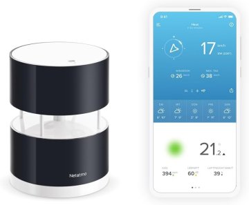 Netatmo Netatmo Senzor za veter - za Netatmo vremensko postajo, črn, 16 cm