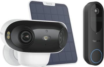 Reolink Reolink komplet: 2x Argus 4 Pro 4K solarne kamere + zvonec