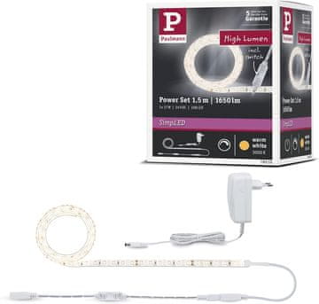Paulmann Paulmann SimpLED Power Set LED trak 1,5m WW z zatemnitvijo/stikalom