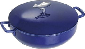 Staub Staub Cocotte okrogli litoželezni lonec, 28 cm, 6,7 L, temno moder