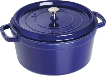 Staub Staub okrogli litoželezni lonec/cocotte, 28 cm, 6,7 L, temno moder