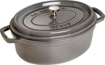 Staub Staub Cocotte ovalni litoželezni lonec, 33 cm, 6,7 L, grafit