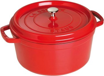 Staub STAUB Cocotte lito železno posoda za dušenje, 28 cm, okrogla, češnjevo rdeča
