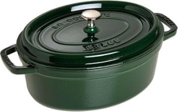 Staub STAUB Cocotte lito železno posoda za dušenje, 29 cm, ovalna, bazilika zelena