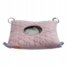 VISEČA MREŽA z minko TUNELL HIŠA Glodalec Morski prašiček Degu 30×30 cm ROZA