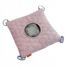 VISEČA MREŽA z minko TUNELL HIŠA Glodalec Morski prašiček Degu 30×30 cm ROZA